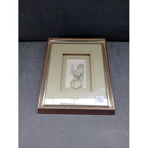 237 - A framed mixed-media artwork, suitable as wall art, featuring a central three-dimensional molded fig... 