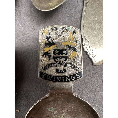 365 - Mixed Lot of Spoons, Includes 3 x twinings Tea Spoons, Flag Spoons a Vintage pencil and whistle.&nbs... 