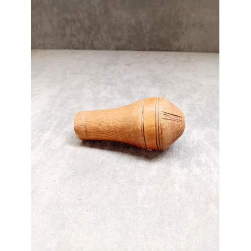 367 - Antique Hand Made wooden pot with a cork lid.&nbsp;