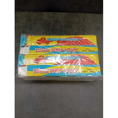 545 - Plastic pencil trucks there are 9 in total as pictured shopstock