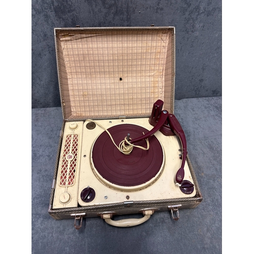 125 - Collaro Record player in original case as pictured&nbsp;