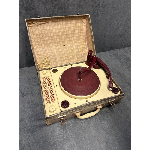 125 - Collaro Record player in original case as pictured&nbsp;