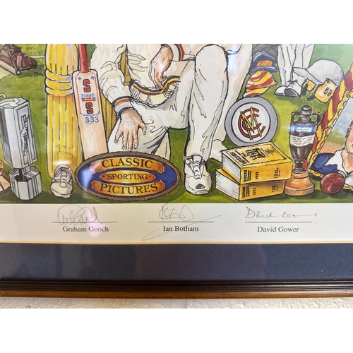 14 - Classic Sporting Picture Signed by Gooch, Botham and Gower