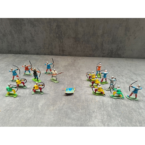 209 - Mixed lot of Brittans Knights / Archers and a Pikeman. 15 in total.&nbsp;