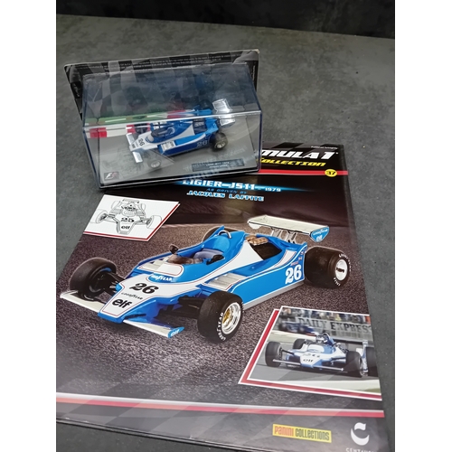 333 - A collection of five die-cast model cars from the 'FORMULA 1 The Car Collection' series, produced by... 