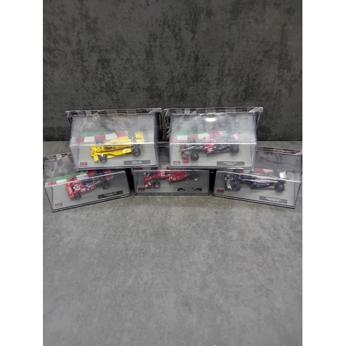 348 - This 5-car set comprises highly detailed Burago 1:43 scale die-cast metal and plastic replicas of Fo... 