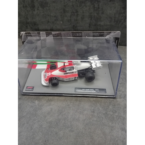 351 - A group of five Panini - The Car Collection 1/43 Scale Formula One F1 die-cast model cars, comprisin... 