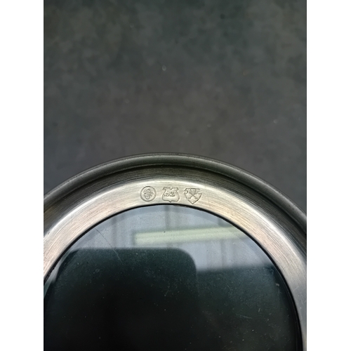 38 - A vintage commemorative Winston Churchill English pewter tankard. The tankard features an ornate han... 