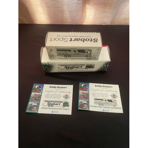 409 - A pair of Atlas Editions Eddie Stobart Collection 1:76 scale die-cast metal vehicle models. This lot... 