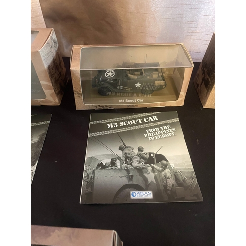 426 - A collection of five Atlas Editions 1:43 scale die-cast military vehicle models. This lot comprises ... 