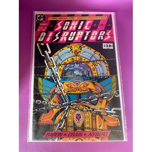 533 - DC comics, sonic disruptors issue number one 1980s seven