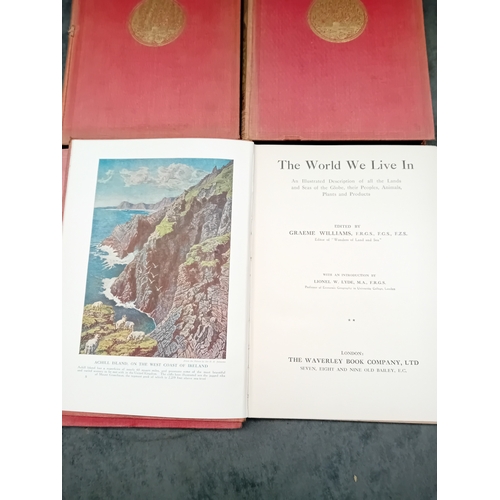 555 - A collection of four hardbound volumes comprising a partial set of the illustrated geographical desc... 