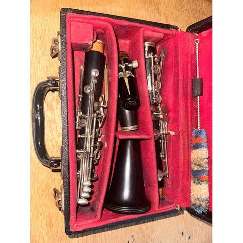 57 - Vito Reso-Tone Clarinet. The instrument components include the upper joint, lower joint, bell, barre... 