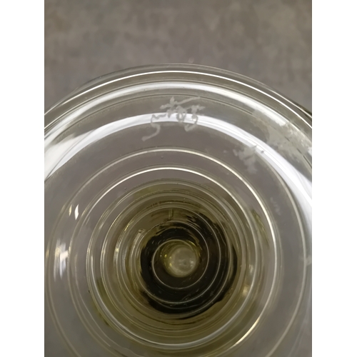 579 - Possibly A 17th Century Dutch Roemer Wine Glass, crafted from light greenish-tinted glass. The vesse... 