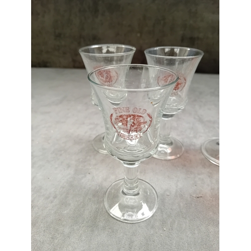 603 - Mixed lot of Glassware containing 3 x fine old Sherry Glasses and 6 x Kristall Lubiana Italy Glasses... 