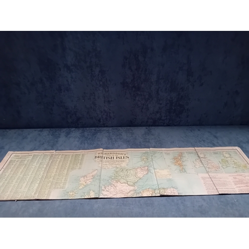 619 - Large original Richardsons chart of the British Isles cloth map this would make a great display piec... 