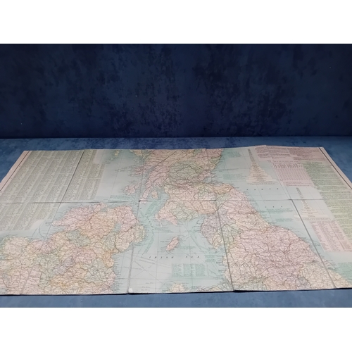 619 - Large original Richardsons chart of the British Isles cloth map this would make a great display piec... 