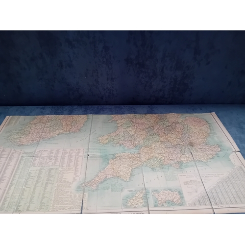 619 - Large original Richardsons chart of the British Isles cloth map this would make a great display piec... 