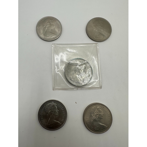 636 - 5 x 1968 UNC 2 shilling 10 pence Coins&nbsp;