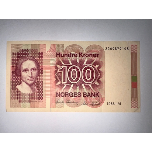648 - Nice firm Norwegian 100 Kroner 1986, No:2209879108