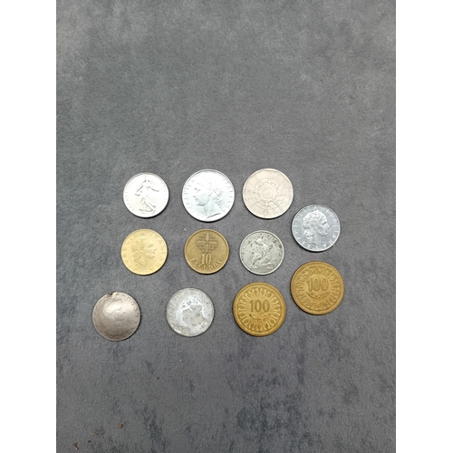 651 - Mixed Lot of international coins late 1900s