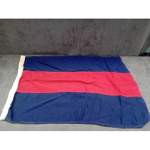 70 - An International Code of Signals Nautical Flag, representing 'S' (Sierra) or 'E' (Echo). The fabric ... 