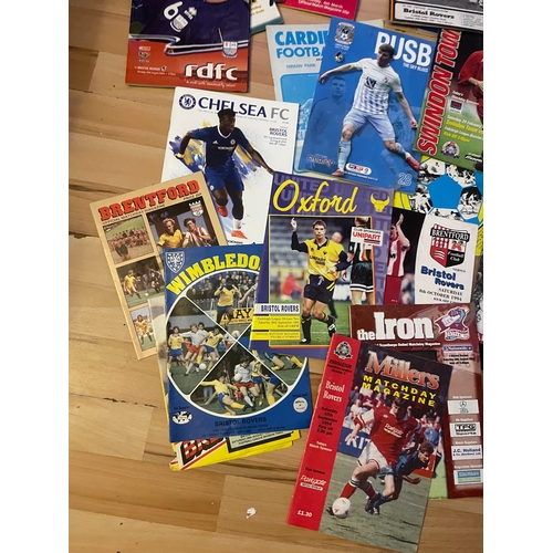 16 - Mixed lot of Bristol rovers away match day programmes&nbsp;