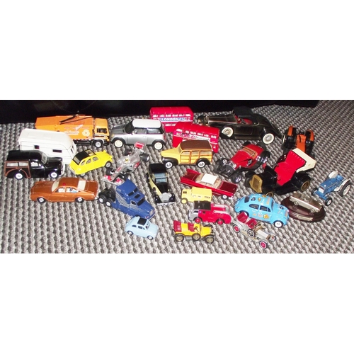 17 - Good Selection of  collectors model vehicles  various makers  including cars  tractor  buses  lorrie... 