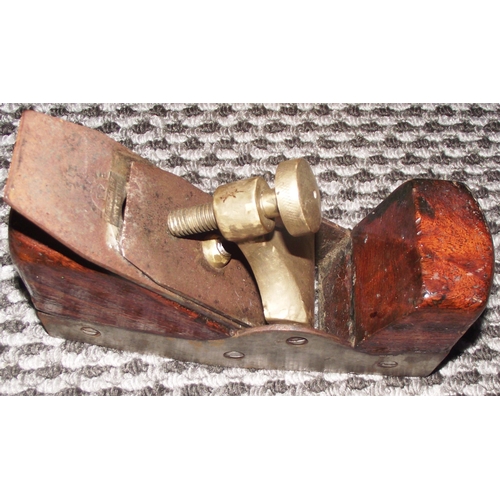 2 - Rare Antique I.S Sorby  bladed cast steel and mahogany  smoothing plane