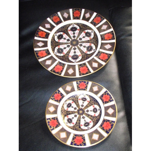 43 - 1st quality Royal Crown Derby Old Imari 1128  23cm diameter  plate + smaller 16cm side plate