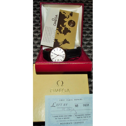 70 - 9CT yellow gold  Omega 1977 presentation wrist watch (inscribed from  kennings motor group)  , unusu... 