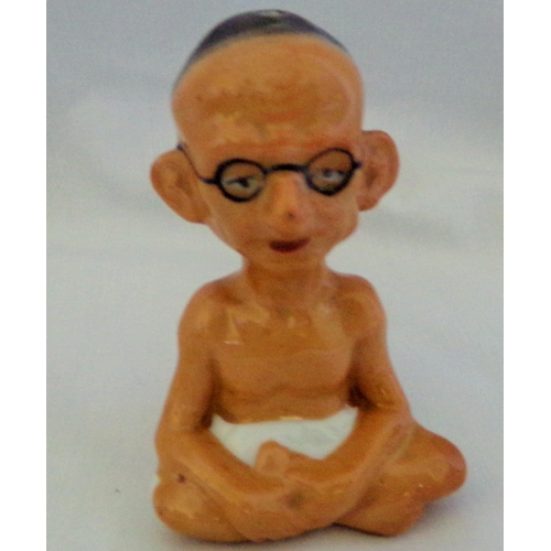 3 - Unusual Rare novelty well modelled pepper pot in the form of Ghandi seated 3â approx.