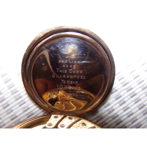 39 - Rolex pocket watch in a gold plated star Denison watch co case. Face signed Rolex, movement signed R... 