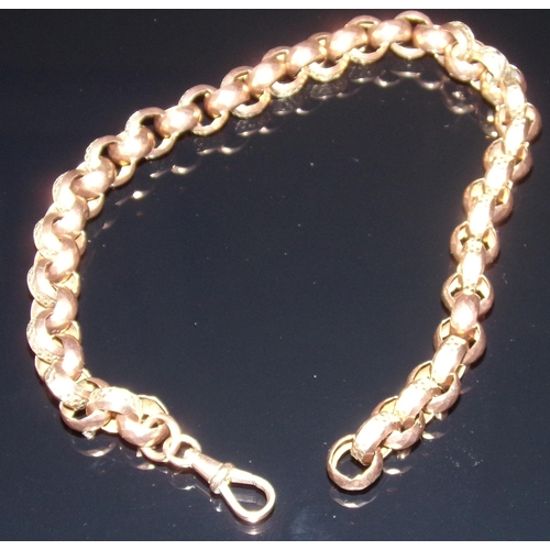 56 - 9ct gold fancy single clasp pocket watch chain 30.7g approx.