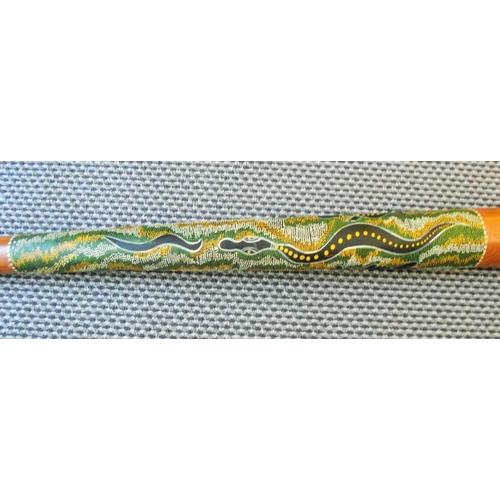 34 - Large Australian aboriginal hand painted Didgeridoo 60 approx.