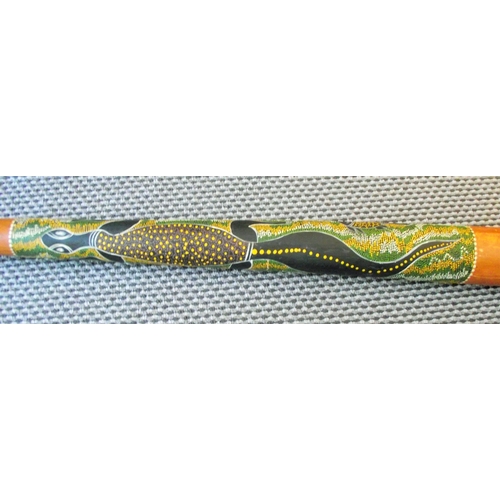 34 - Large Australian aboriginal hand painted Didgeridoo 60 approx.