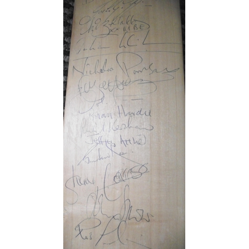 25 - Gunn & Moore Signed charity  presentation cricket bat ( Charity organizer Nicholas Parsons ) signed ... 