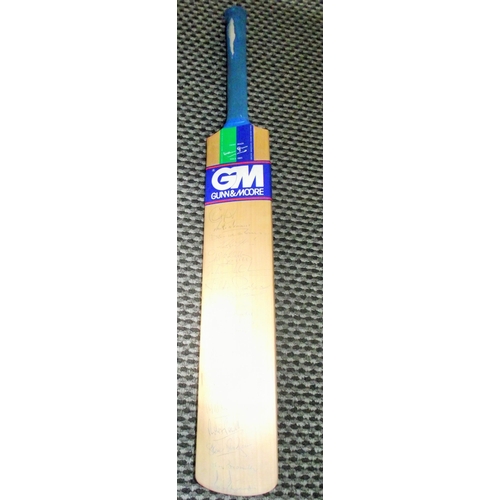 25 - Gunn & Moore Signed charity  presentation cricket bat ( Charity organizer Nicholas Parsons ) signed ... 