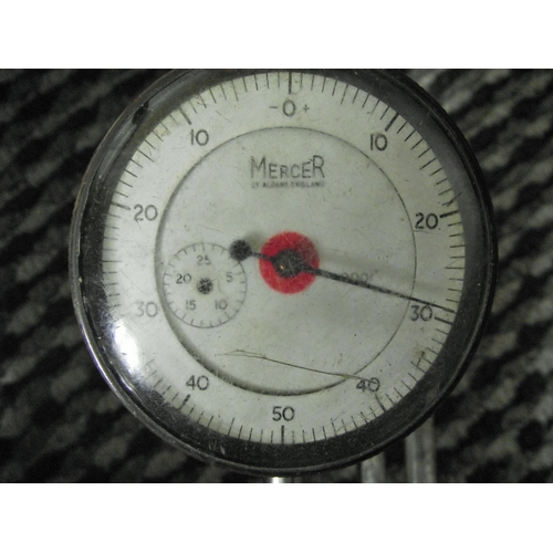 3 - Vintage Mercer imperial  measuring gauge  mounted on  stainless steel bracket + vintage  Batty 001 g... 