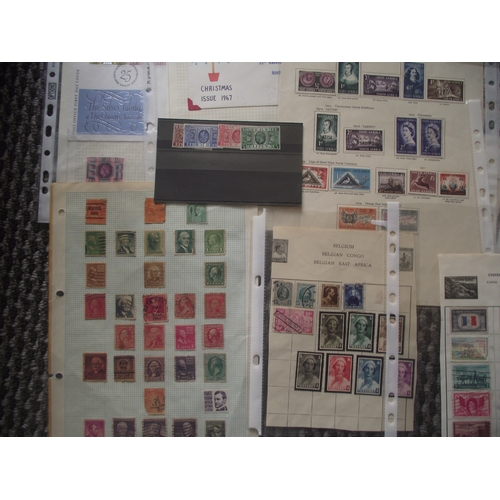 15 - Nice selection of stamps in folders inc British 1966 Christmas GPO 1st day cover , USA 1/2 1 ,2 cent... 