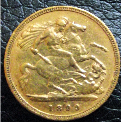 31 - 22ct gold Half sovereign 1899