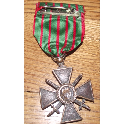 36 - Bronze France, Croix de Guerre, Medal, 1914-1915,