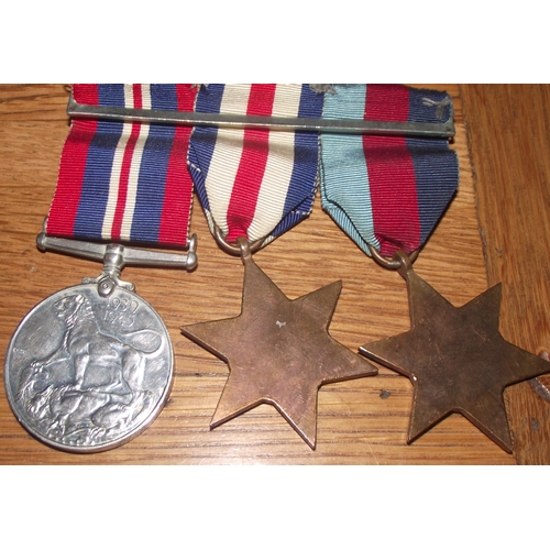 38 - 3x second WW medals 1939/45 medalbv1939/45 star ,France Germany star ( belong to Mr Herbert Kirland ... 