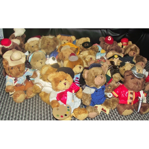 13 - large collection of assorted teddy bears ( The Teddy bear collection ) all dressed in different clot... 