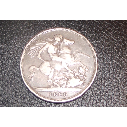 24 - Rare 1890 Queen Victoria Silver Crown