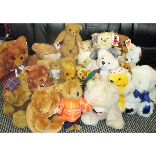 26 - Large collection of assorted tedy bears / soft toys all different makers 50 in lot