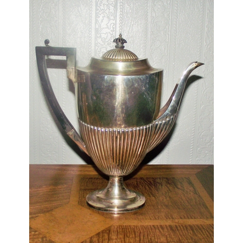 44 - Edwardian solid silver coffee pot sheffield 1906   weight 901g approx