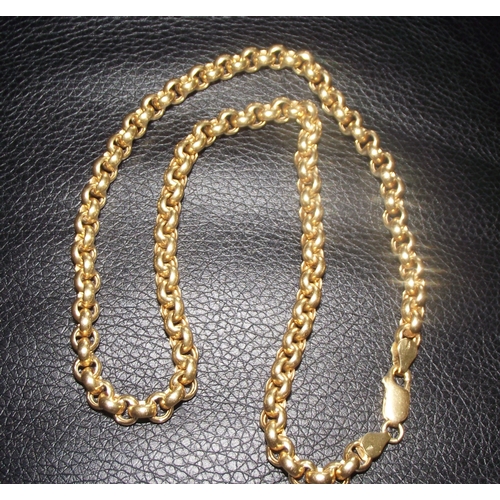 39 - 18ct gold belcher chain 18