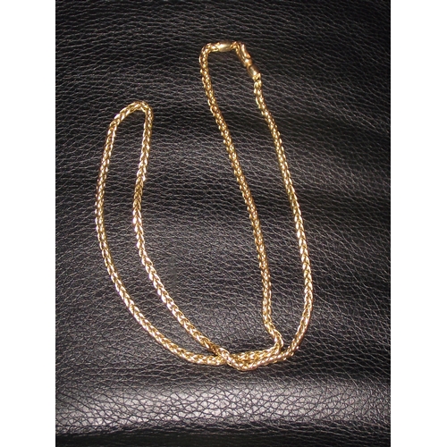 44 - 18ct gold twisted rope style chain 20