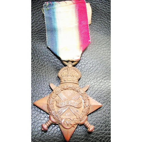 64 - 1ST WW star medal J Algie 205324 A.B..R.N